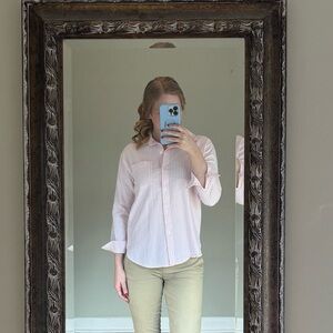 Art Class (Target) Girls Sz XL (14) Striped Button Up Shirt 100% Cotton